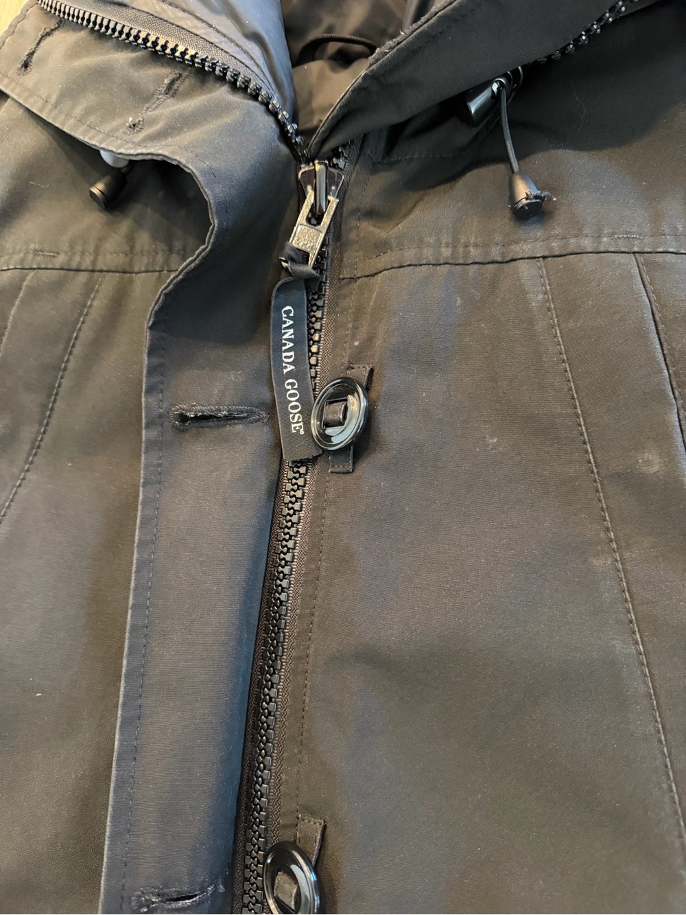 Canada Goose Black Winter Coat Women’s Small Fur Hood - Picture 6 of 13
